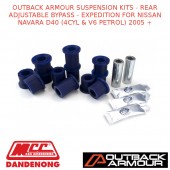 OUTBACK ARMOUR SUSPENSION KITS REAR ADJ BYPASS-EXPD FITS NISSAN NAVARA D40 2005+